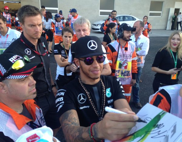 Lewis Hamilton, en el Gran Premio de México.