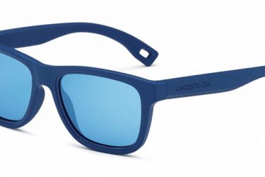 Gafas flotanres de Lacoste en color azul.