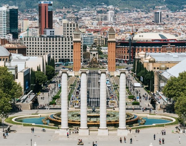 Panorámica de Barcelona desde Montjuïc-