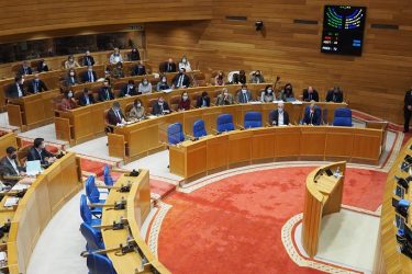 Sesión del pleno realizada el miércoles en el Parlamento de Galicia.