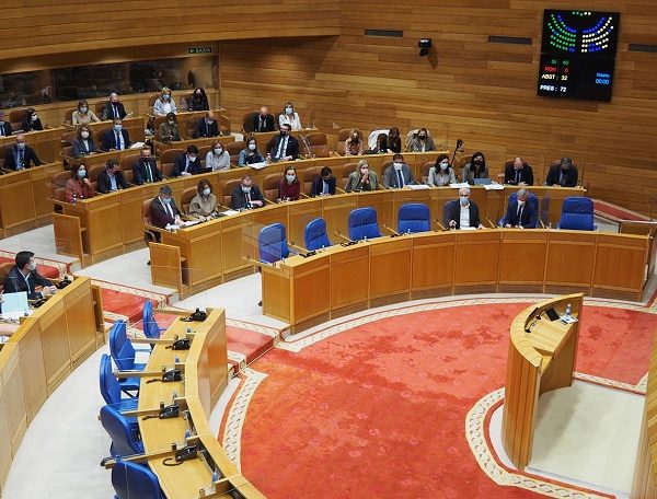 Sesión del pleno realizada el miércoles en el Parlamento de Galicia.