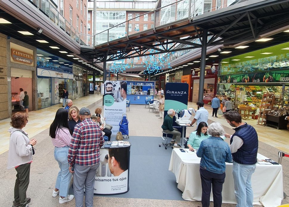 El 22% de las 638 personas evaluadas en la campaña de detección precoz de patologías de retina, realizada durante la última semana por equipos de Miranza, presenta sospecha de algún problema ocular.