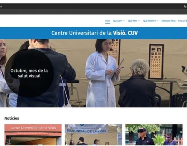 La Facultad de Óptica y Optometría de Terrassa (FOOT) de la Universidad Politécnica de Cataluña ha lanzado una nueva web para el Centro Universitario de la Visión (CUV).